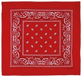 Bandana, rot-weiss, ca. 55 x 55 cm, Baumwolle