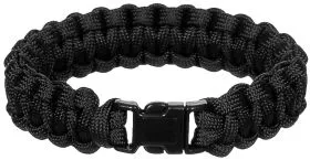 Armband, "Parachute Cord", schwarz, Breite ca. 1,9 cm