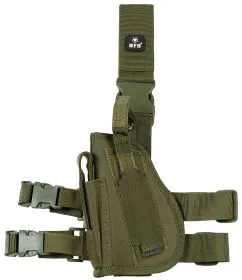 Pistolenbeinholster, links, oliv