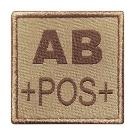 A10 Equipment - Patch Blutgruppe AB+ (tan)