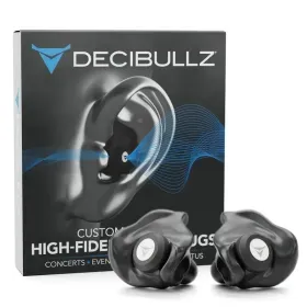 Decibullz - High-Fidelity Earplugs Gehörschutzstöpsel schwarz (SNR=19db)