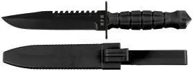 Kampfmesser, "Storm", schwarz, Kunststoffgriff, Scheide