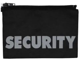 Abzeichen,"Security", klein, 17 x 11 cm, mit Reissverschluss