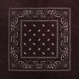 Bandana, braun Paisley, Gr. 54 x 54 cm, Baumwolle