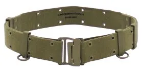 Franz. Lochkoppel, khaki, mit Metallverschluss, neuw.