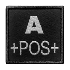A10 Equipment - Patch Blutgruppe A+ (schwarz)