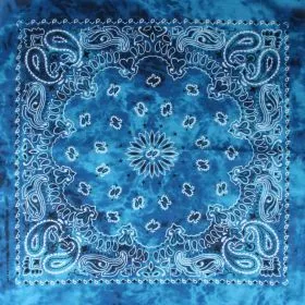 Bandana, dunkelblau Paisley, Gr. 54 x 54 cm, Baumwolle