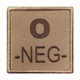 A10 Equipment - Patch Blutgruppe 0- (tan)