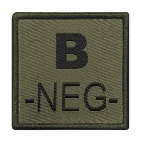 A10 Equipment - Patch Blutgruppe B- (oliv)