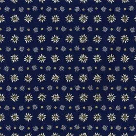 Bandana, blau Edelweiss, Gr. 55 x 55 cm, Baumwolle