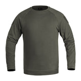 Pullover, Longsleeve, Crewneck, Olive, Plain knit
