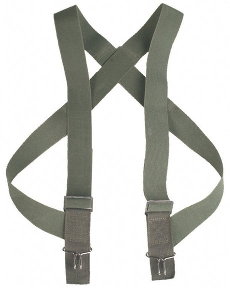 Hosenträger mit Haken, oliv, neuwertig