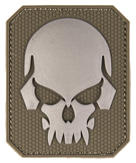 Klettabzeichen 3D skull large - oliv