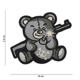 Klettabzeichen Terror Teddy - grau