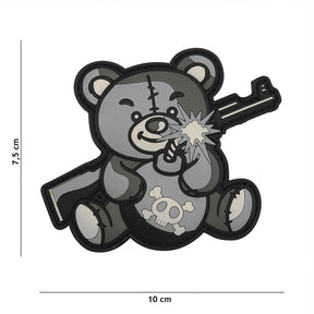 Klettabzeichen Terror Teddy - grau