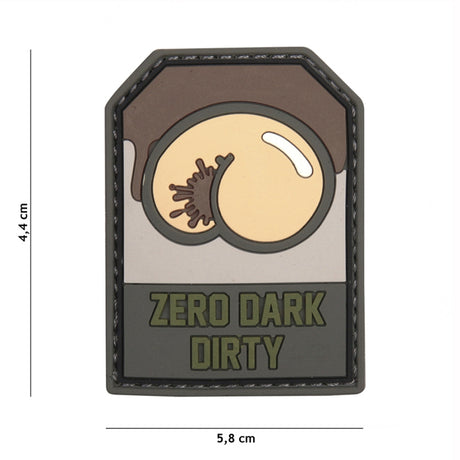 Klettabzeichen Zero Dark Dirty - grau