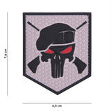 Klettabzeichen Commando Punisher - grau