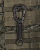 Paracord Schlüsselanhänger mit Molle-Karabiner - schwarz