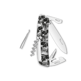 Militärshop Taschenmesser Limited Edition "Skull" - weiss