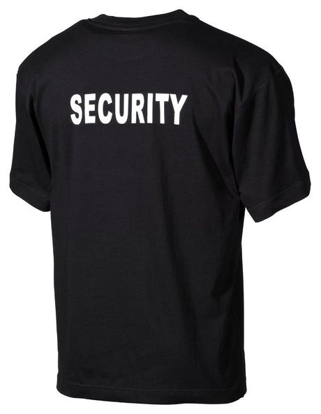 T-Shirt, schwarz, "Security", bedruckt