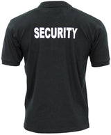 Poloshirt, schwarz, "Security", bedruckt