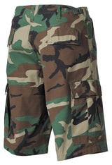 US Bermuda, BDU, Rip Stop, woodland-stonewashed