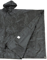 Poncho, Rip Stop, schwarz, ca. 144 x 223 cm