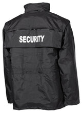 Jacke, "Security", schwarz, wasserdicht, antistatisch