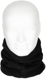 Rundschal, Fleece, schwarz, mit Kopfteil