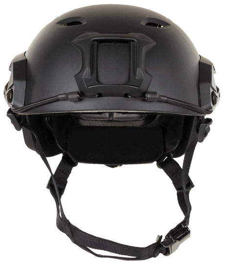 US Helm, FAST-Fallschirmjäger, schwarz, Rails, ABS-Kunststoff