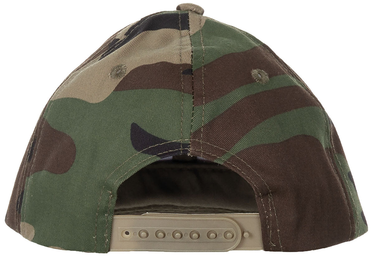 Kinder BB Cap, mit Schild, grössenverstellbar, woodland