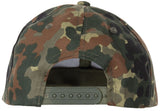 Kinder BB Cap, mit Schild, grössenverstellbar, flecktarn