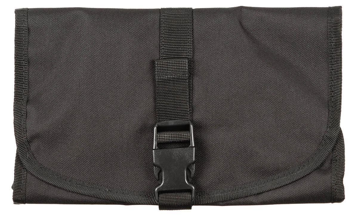 Waschzeugtasche, schwarz, rollbar
