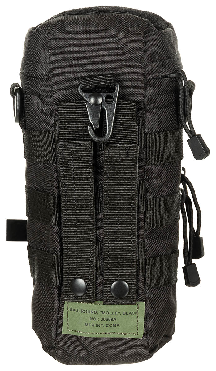Tasche, rund, "MOLLE", schwarz