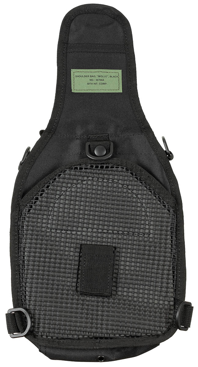 Schulter-Umhängetasche, "MOLLE", schwarz