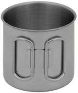Tasse, Edelstahl, Klappgriffe, ca. 450 ml