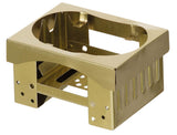 Postfach, Metallgehäuse, Brücke?, Gehäuse aus Metall, Gitterstruktur, Bronzefarben, Brackets, Metallrahmen, Goldfarbe, Rahmen
