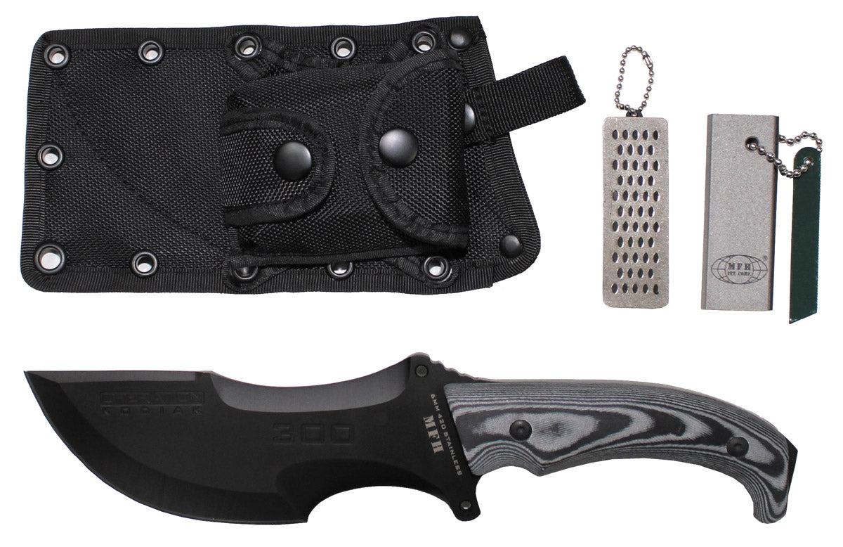 Messer, "Operation Kodiak", schwarz, Scheide
