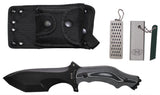 Messer, "Operation Scorpion", schwarz,Micarta-Griff, Scheide