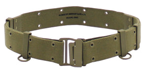 Franz. Lochkoppel, khaki, mit Metallverschluss, neuw.