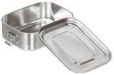 Lunchbox, Edelstahl, ca. 16 x 13 x 6,2 cm