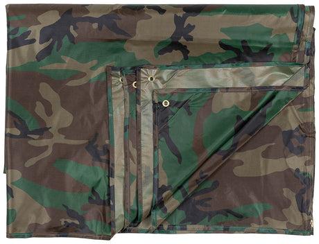 Mehrzweckplane, "Tarp", woodland, ca. 300 x 400 cm