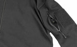 Bekleidung, Fleece, Mantel, Langarm, Jacke, softshell, gepockert, arm pockets, Klettstreifen, schwarz, softshell, Reißverschl