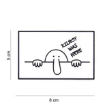Klettabzeichen Kilroy Was Here - weiss