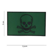 Klettabzeichen Skull And Bones - oliv