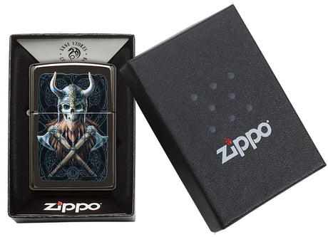 Zippo Feuerzeug - Wikinger mit Streitäxten