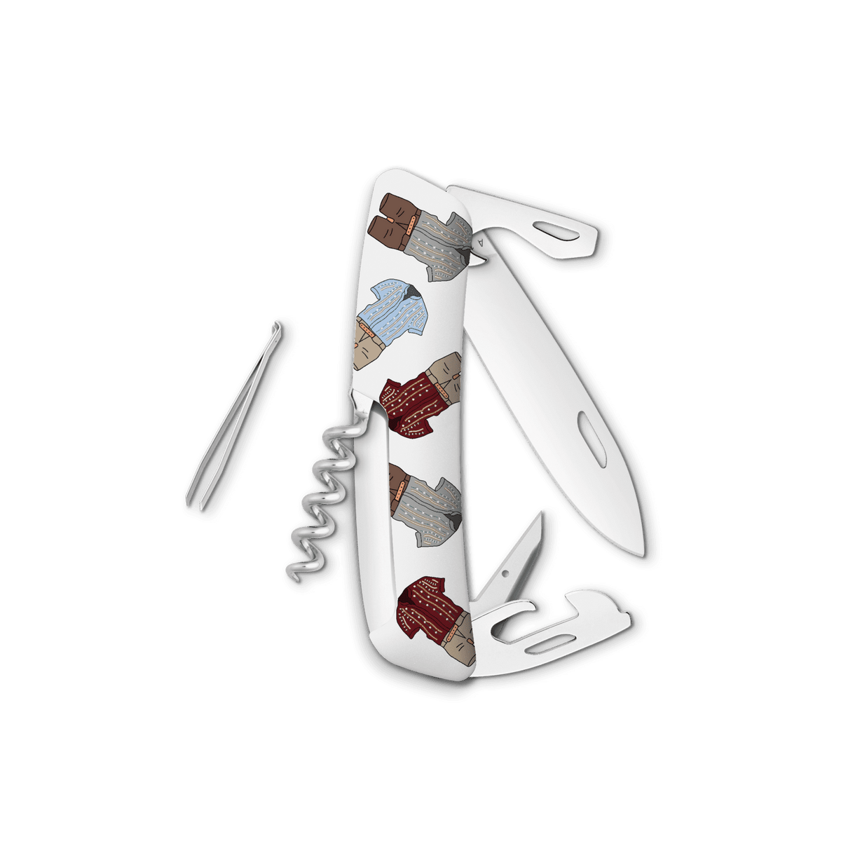 Taschenmesser D03 "Hemd" - weiss