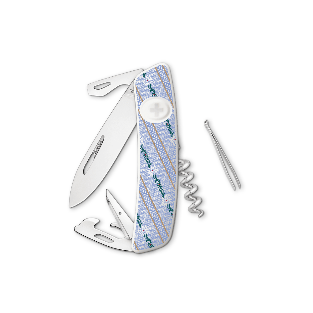 Taschenmesser D03 Edelweiss - blau