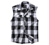 Check Shirt Sleeveless white/black