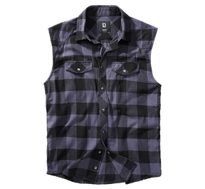 Check Shirt Sleeveless black/grey